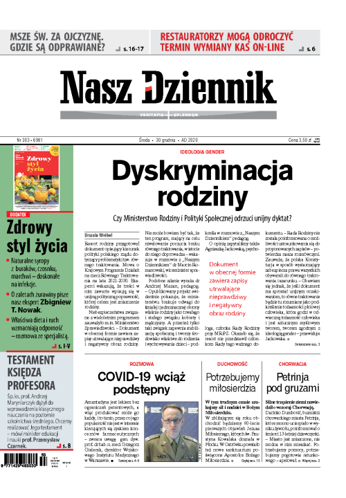 Nasz Dziennik z dnia 30.12.2020 wydanie PDF