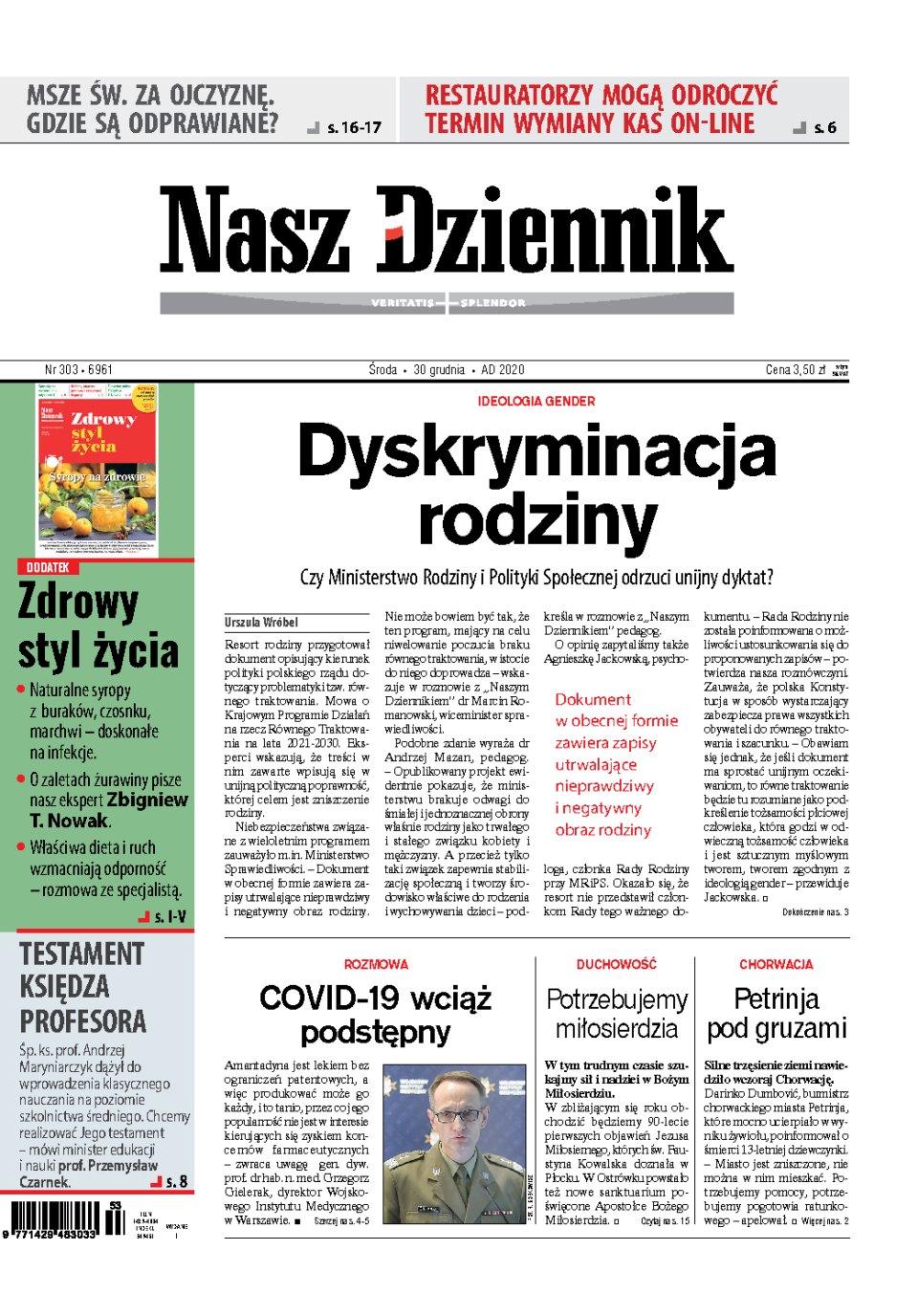 Nasz Dziennik z dnia 30.12.2020 wydanie PDF