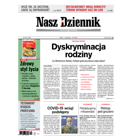 Nasz Dziennik z dnia 30.12.2020 wydanie PDF