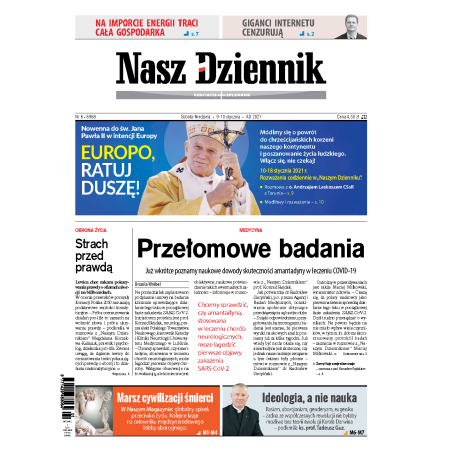 Nasz Dziennik z dnia 09.01.2021 wydanie PDF