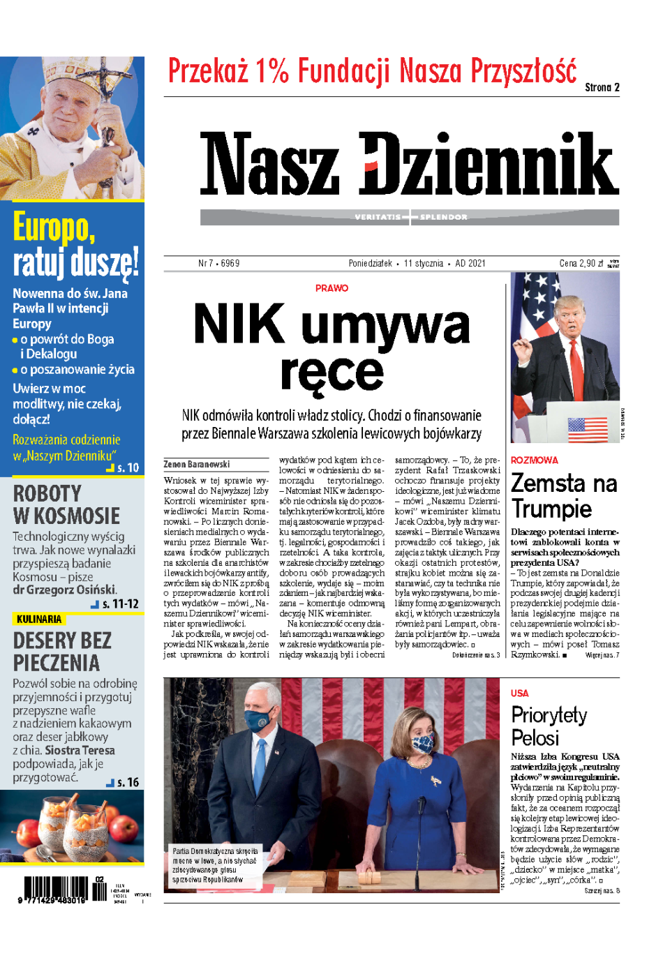 Nasz Dziennik z dnia 11.01.2021 wydanie PDF