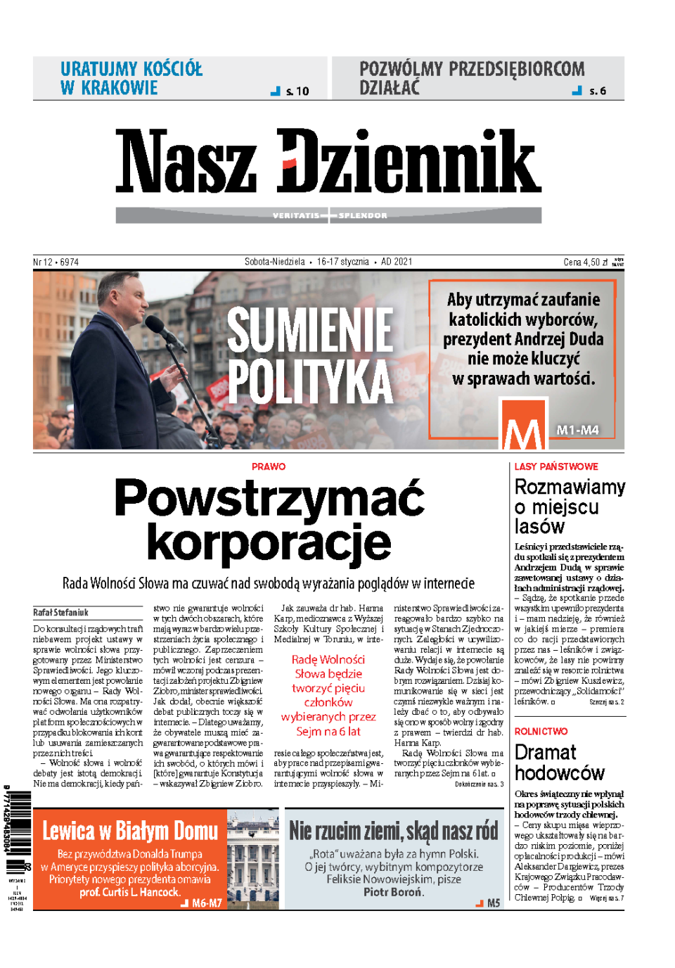 Nasz Dziennik z dnia 16.01.2021 wydanie PDF