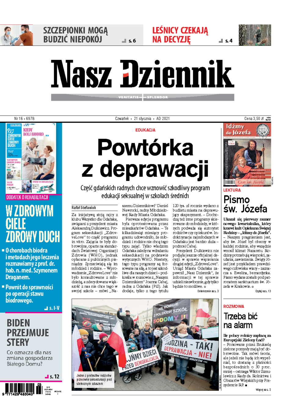 Nasz Dziennik z dnia 21.01.2021 wydanie PDF