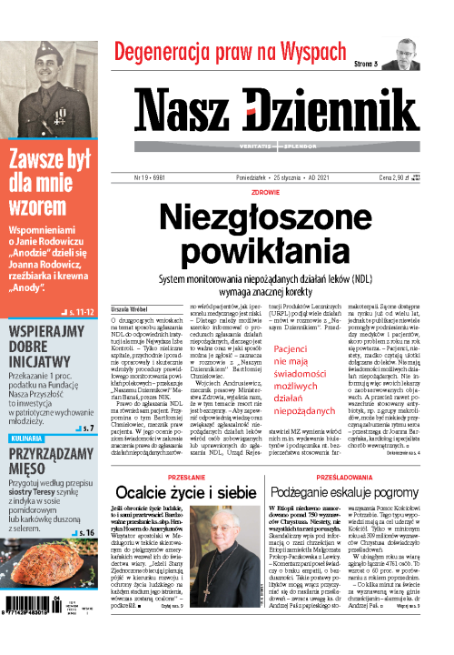 Nasz Dziennik z dnia 25.01.2021 wydanie PDF