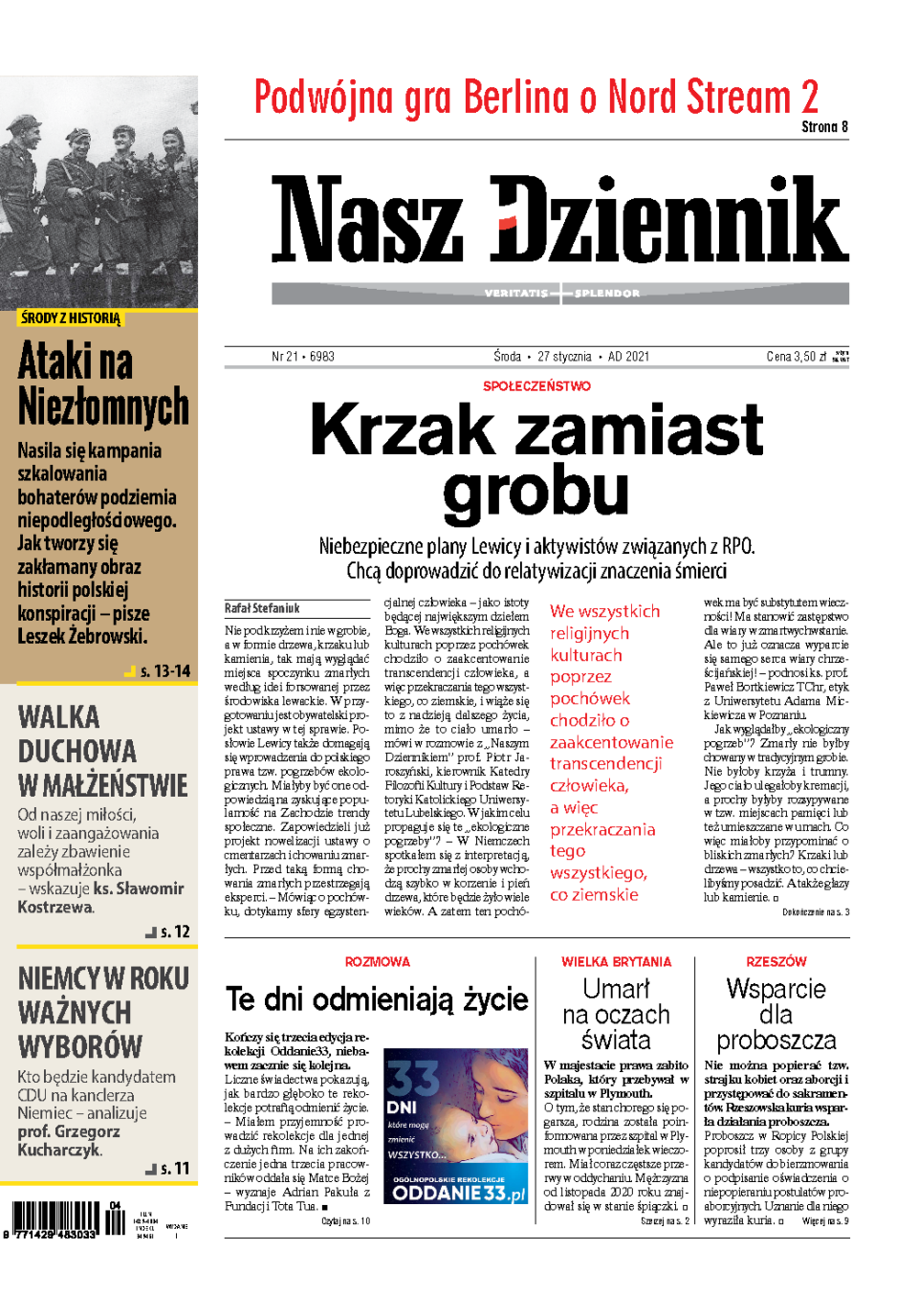 Nasz Dziennik z dnia 27.01.2021 wydanie PDF