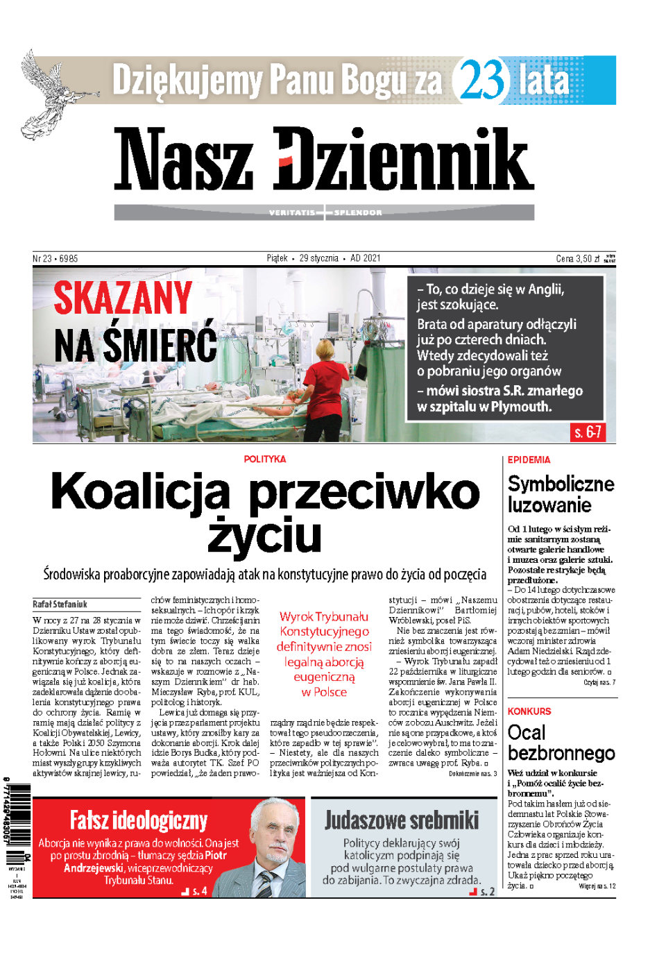 Nasz Dziennik z dnia 29.01.2021 wydanie PDF