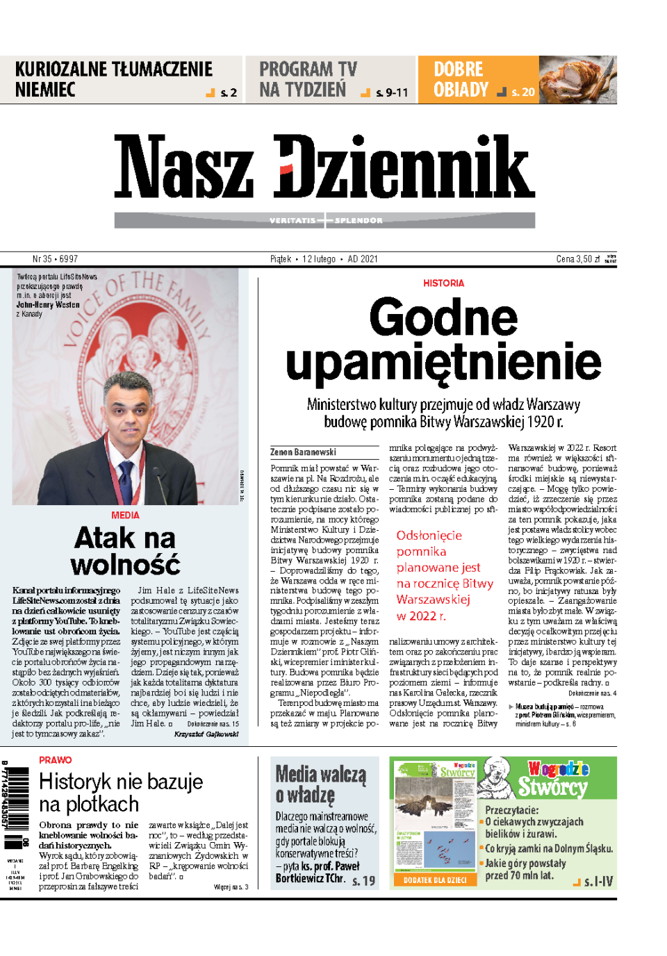 Nasz Dziennik z dnia 12.02.2021 wydanie PDF
