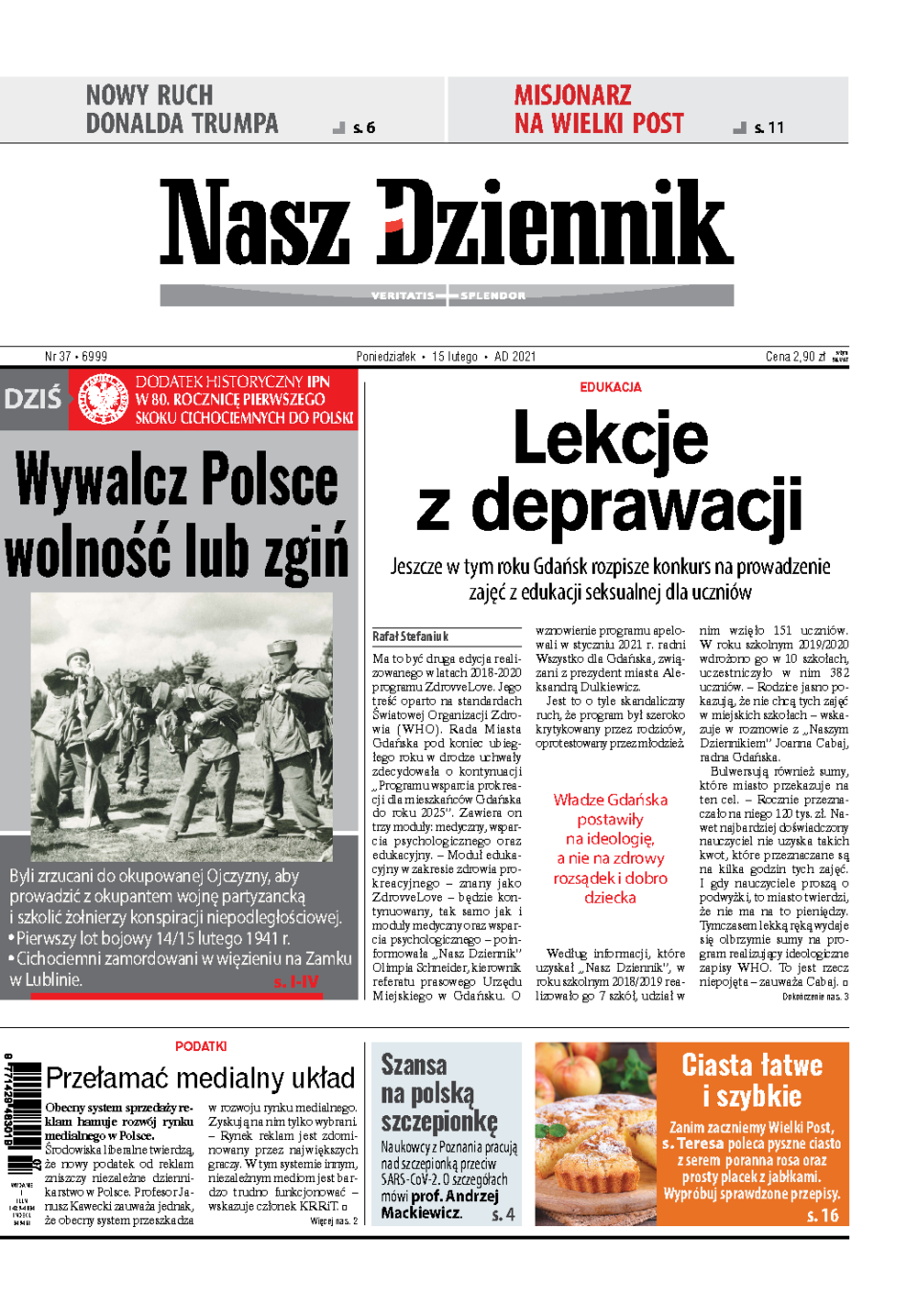 Nasz Dziennik z dnia 15.02.2021 wydanie PDF