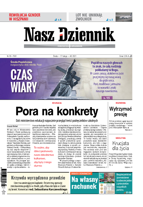 Nasz Dziennik z dnia 17.02.2021 wydanie PDF