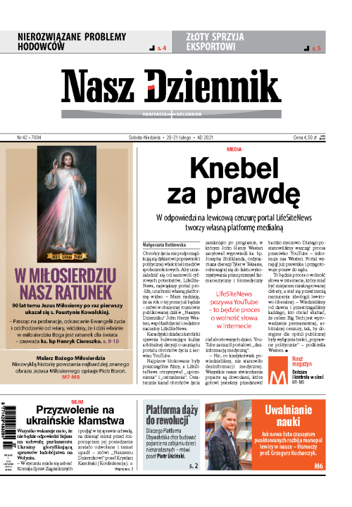 Nasz Dziennik z dnia 20.02.2021 wydanie PDF