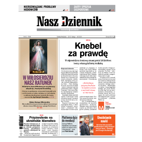 Nasz Dziennik z dnia 20.02.2021 wydanie PDF