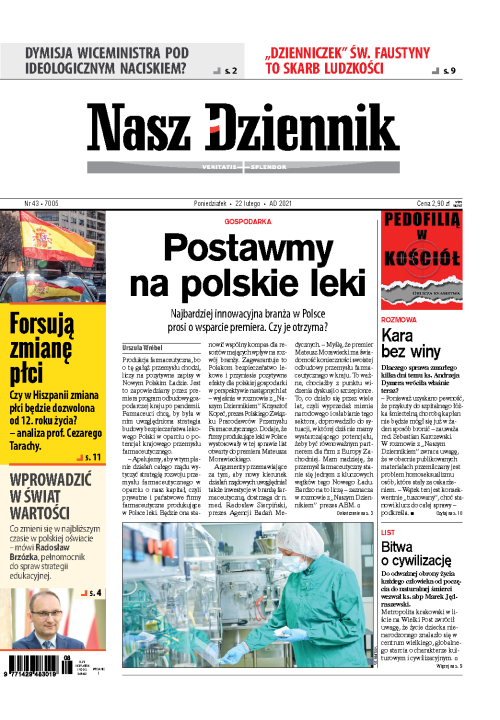 Nasz Dziennik z dnia 22.02.2021 wydanie PDF