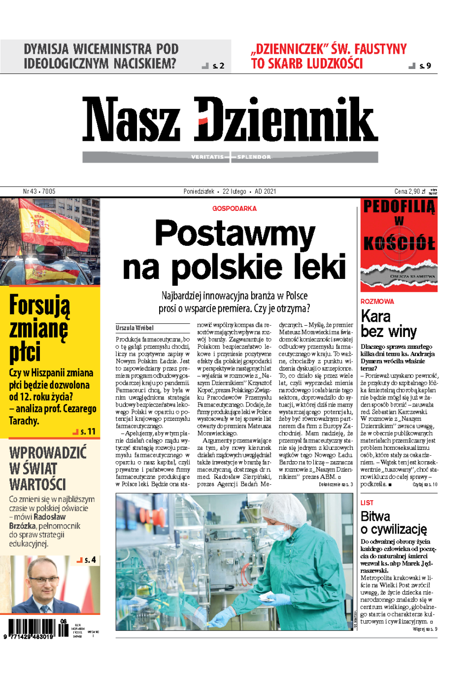 Nasz Dziennik z dnia 22.02.2021 wydanie PDF