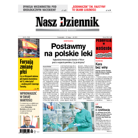 Nasz Dziennik z dnia 22.02.2021 wydanie PDF