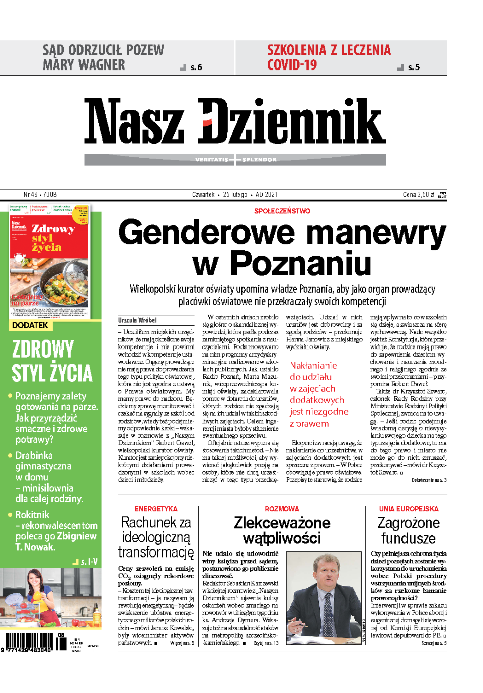 Nasz Dziennik z dnia 25.02.2021 wydanie PDF