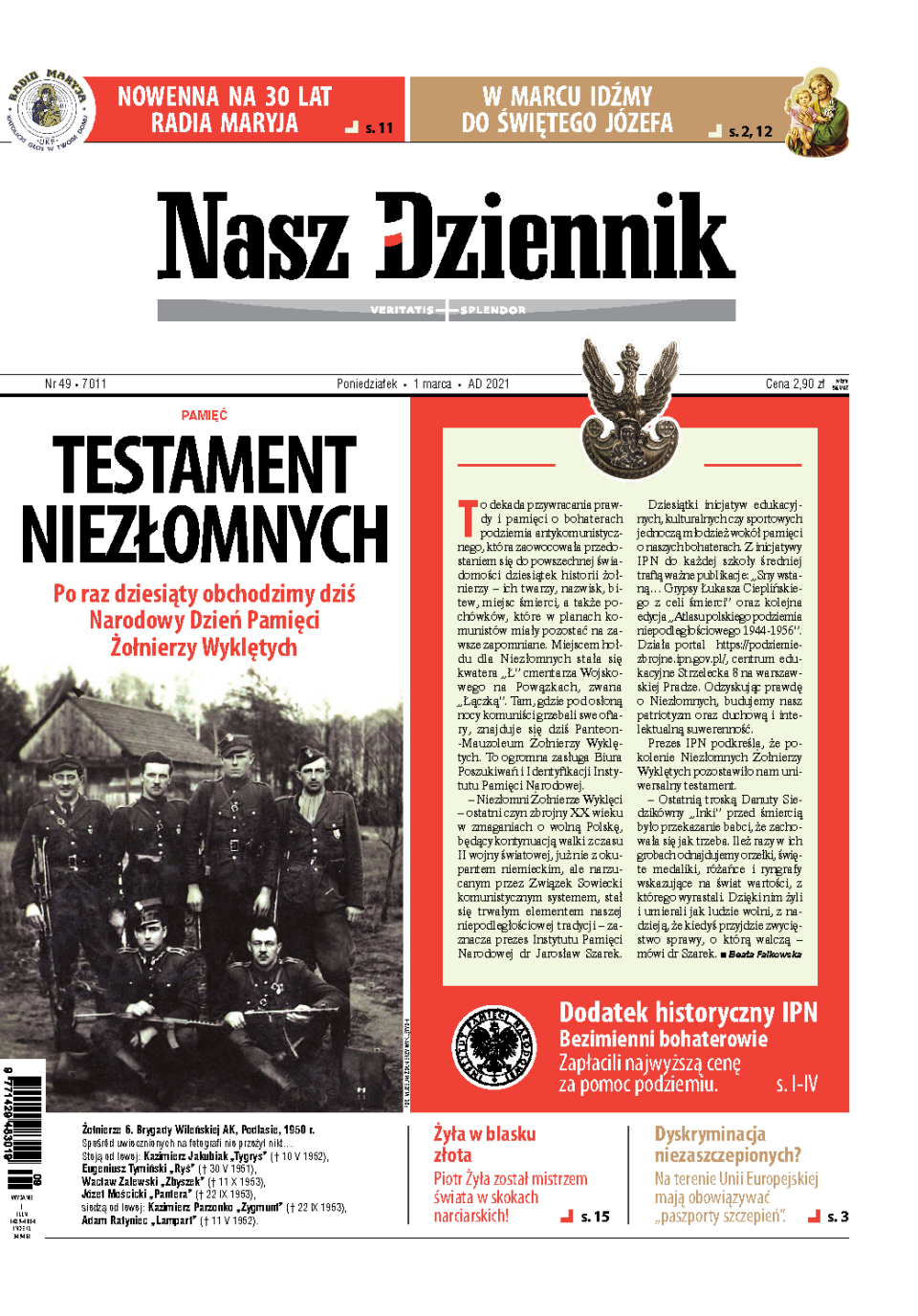 Nasz Dziennik z dnia 01.03.2021 wydanie PDF