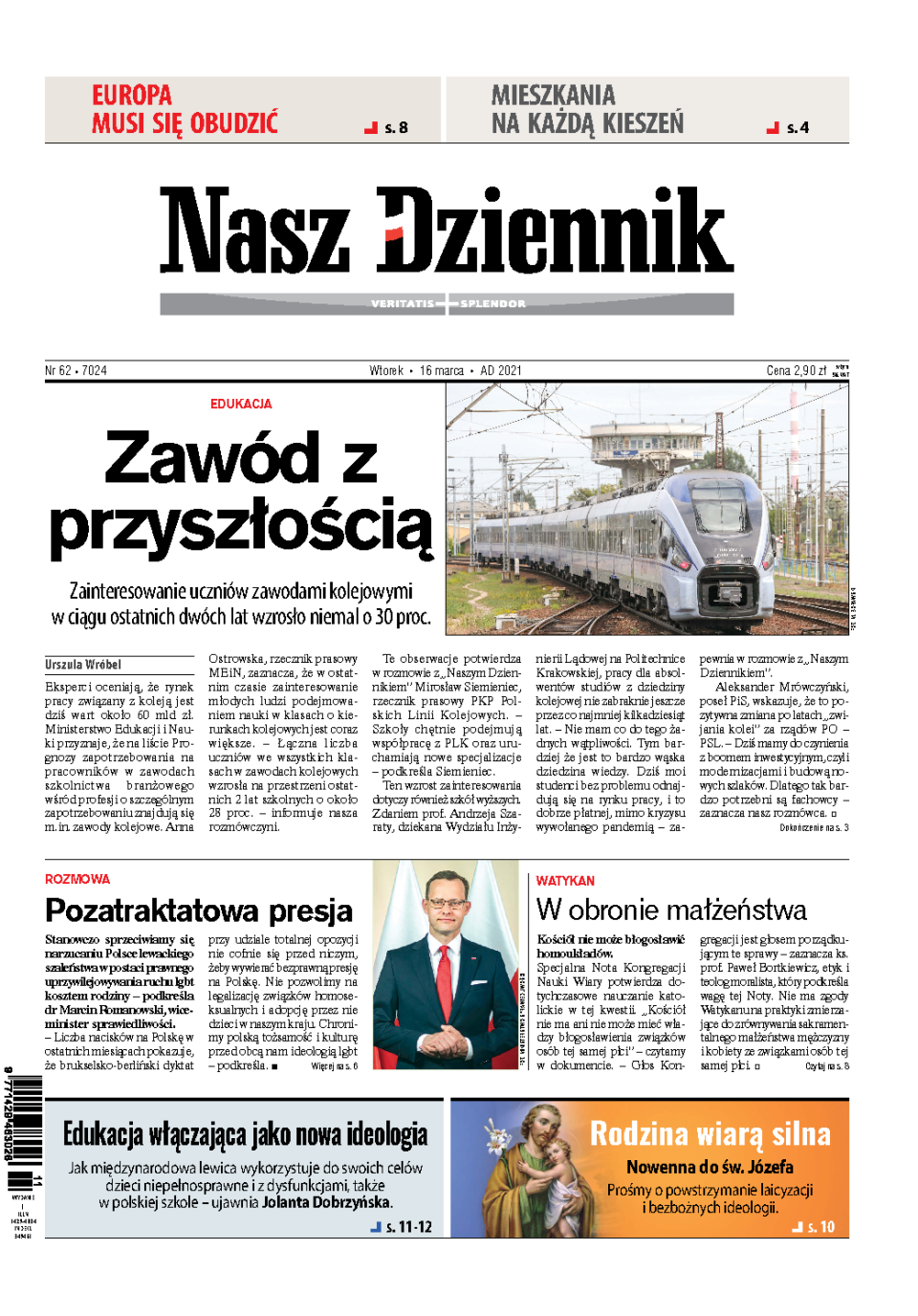Nasz Dziennik z dnia 16.03.2021 wydanie PDF