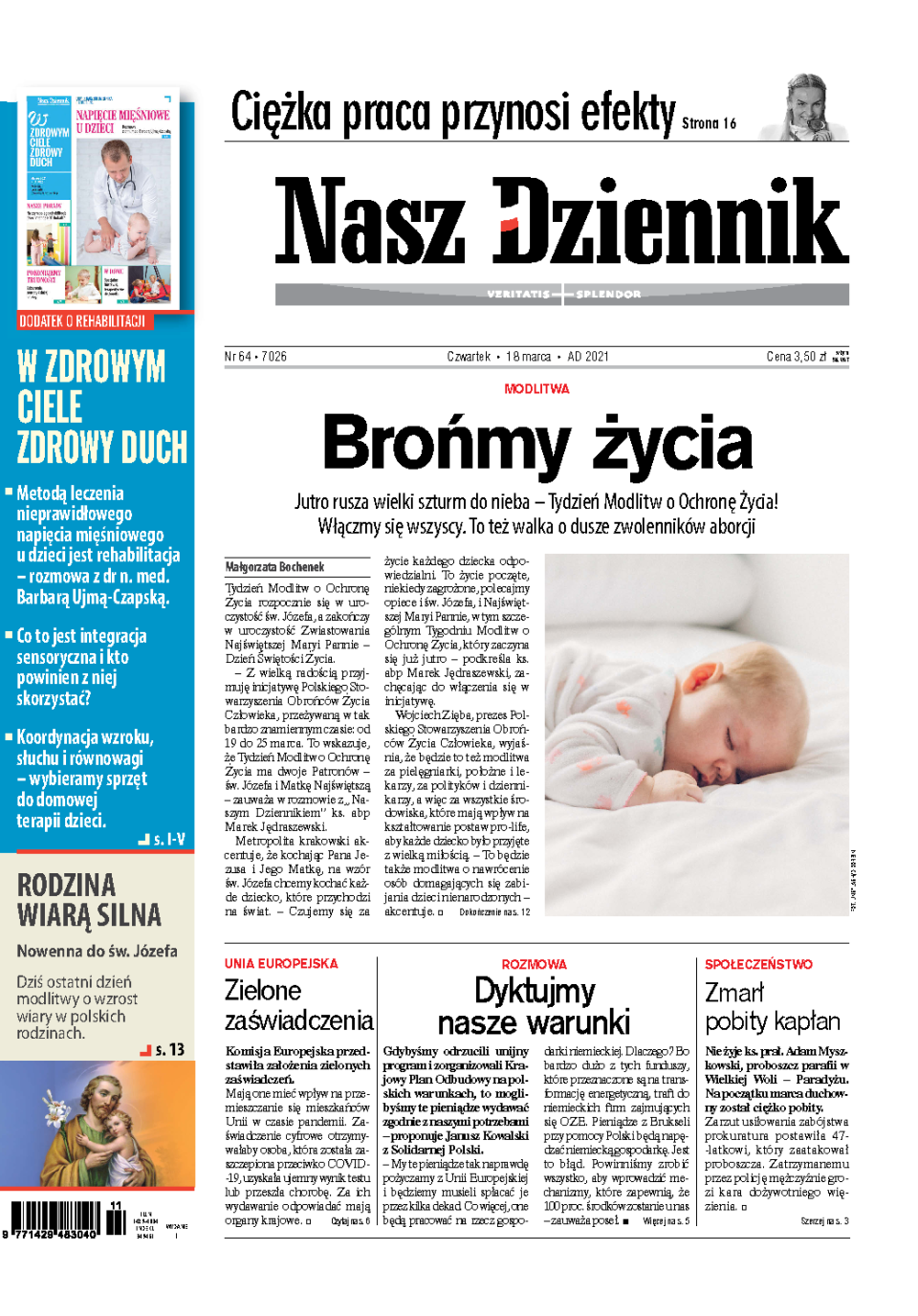 Nasz Dziennik z dnia 18.03.2021 wydanie PDF