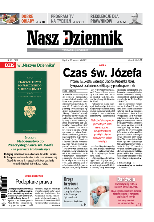 Nasz Dziennik z dnia 19.03.2021 wydanie PDF