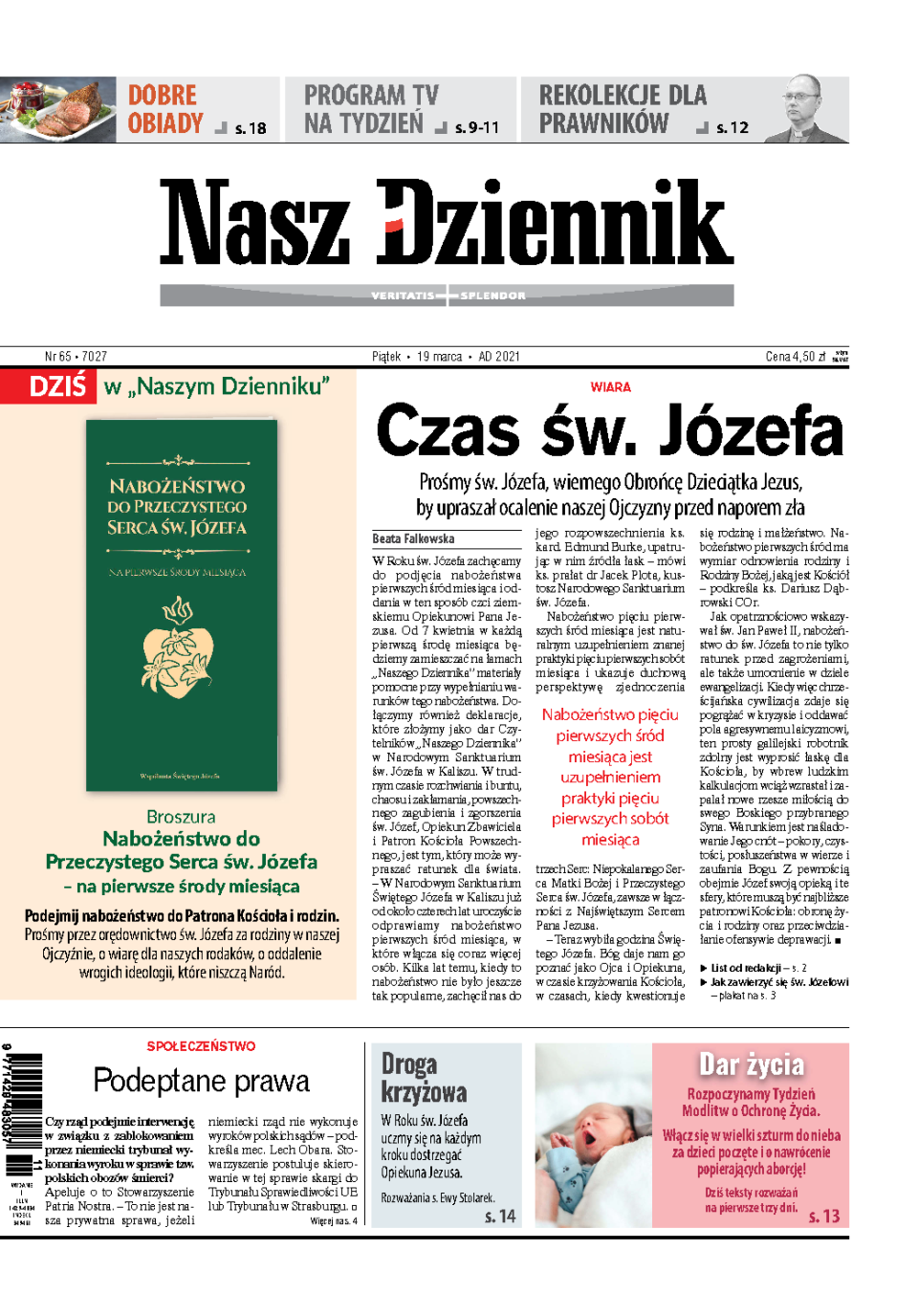 Nasz Dziennik z dnia 19.03.2021 wydanie PDF