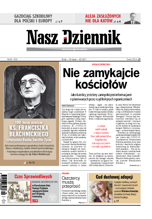 Nasz Dziennik z dnia 24.03.2021 wydanie PDF