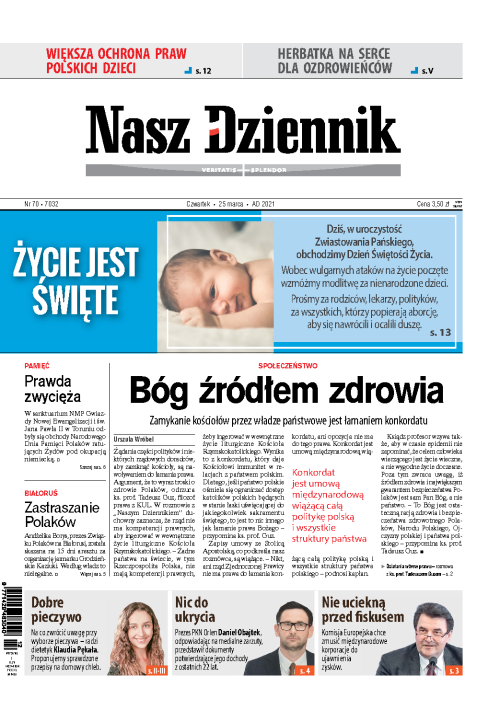 Nasz Dziennik z dnia 25.03.2021 wydanie PDF