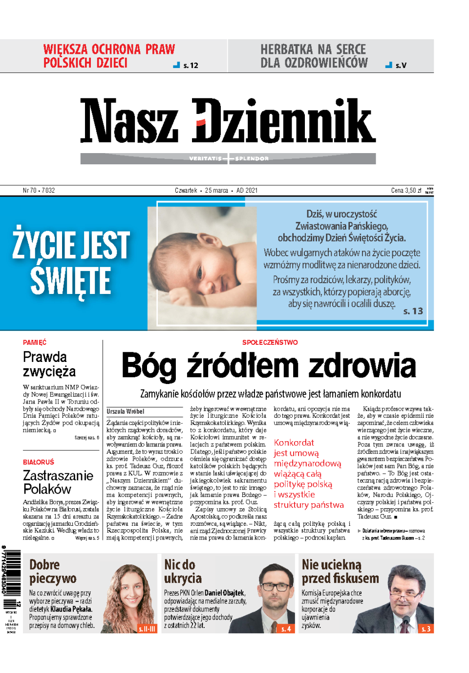 Nasz Dziennik z dnia 25.03.2021 wydanie PDF