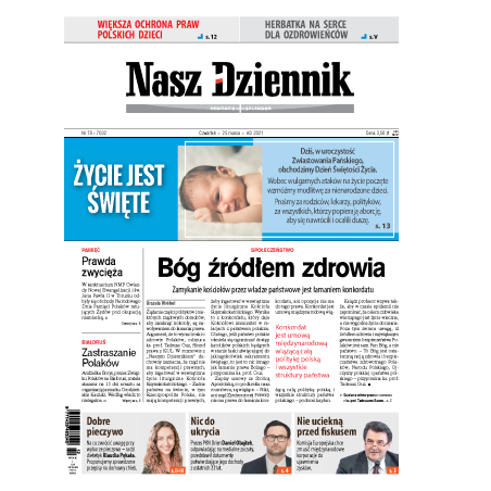 Nasz Dziennik z dnia 25.03.2021 wydanie PDF