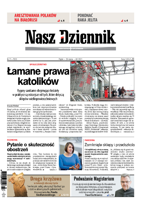 Nasz Dziennik z dnia 26.03.2021 wydanie PDF