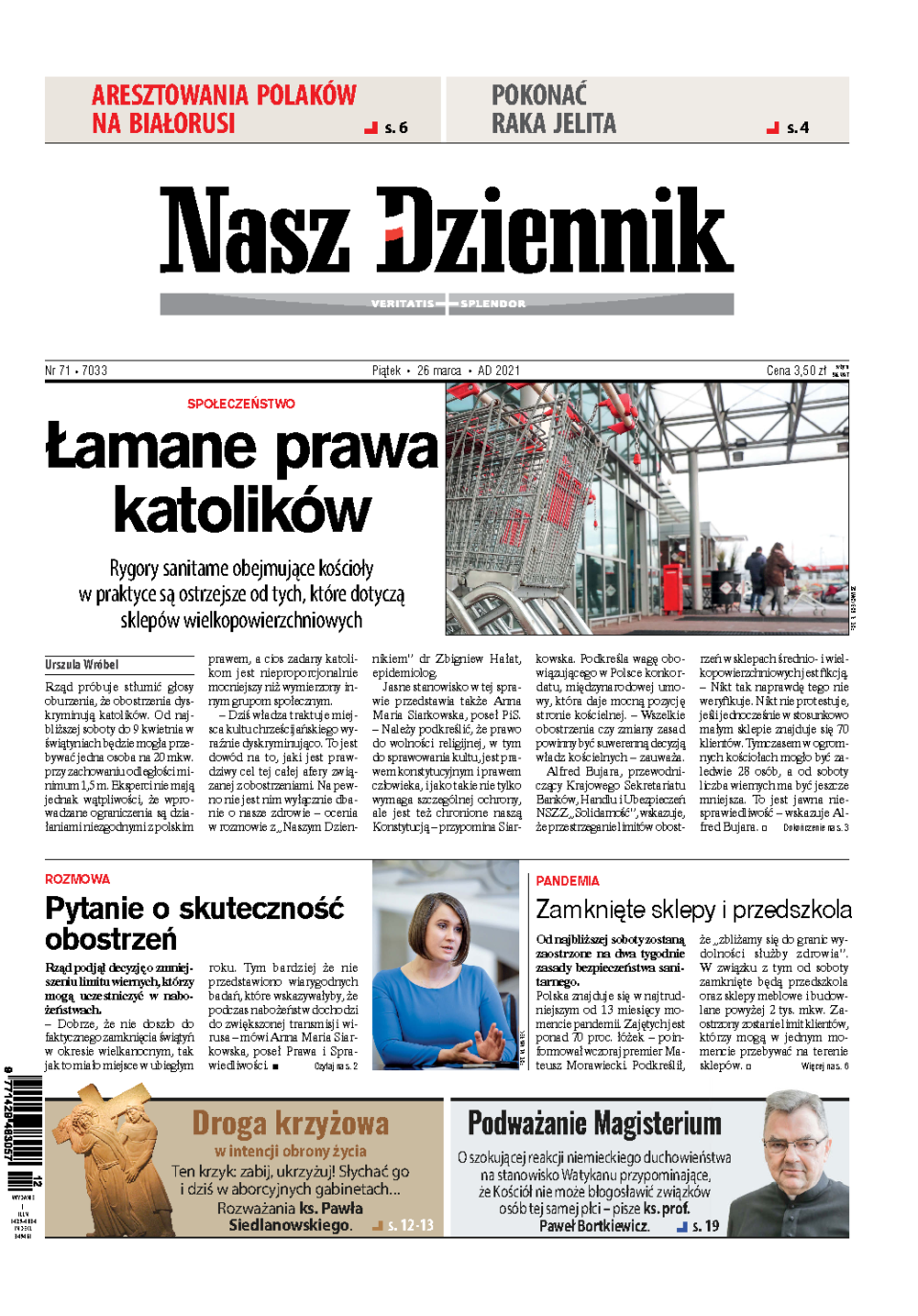 Nasz Dziennik z dnia 26.03.2021 wydanie PDF