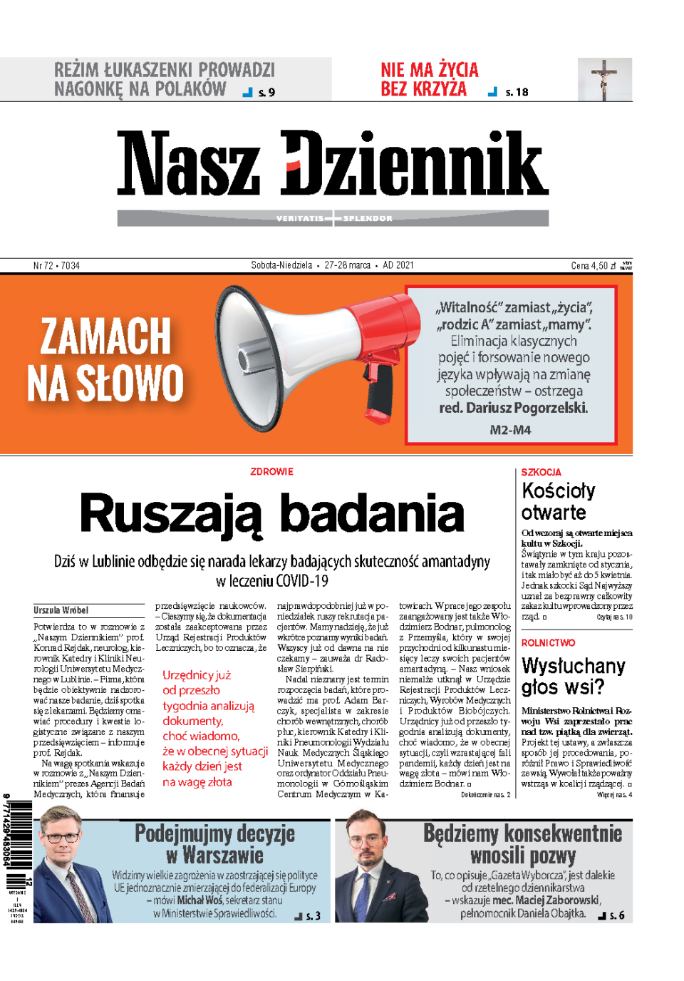 Nasz Dziennik z dnia 27.03.2021 wydanie PDF