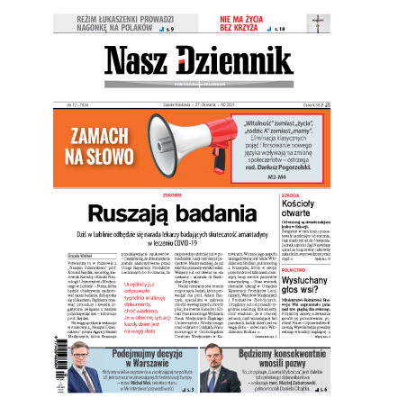 Nasz Dziennik z dnia 27.03.2021 wydanie PDF