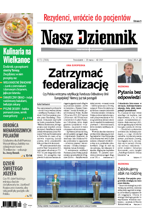 Nasz Dziennik z dnia 29.03.2021 wydanie PDF