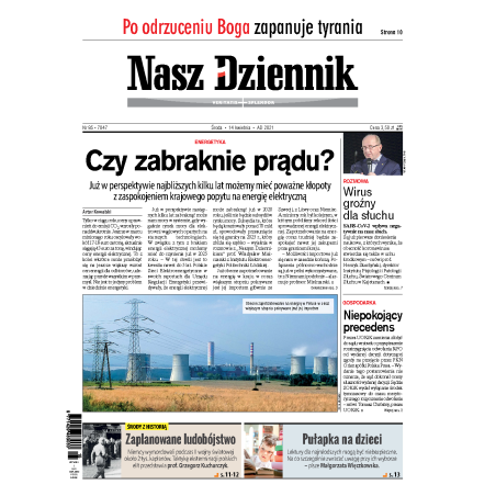 Nasz Dziennik z dnia 14.04.2021 wydanie PDF