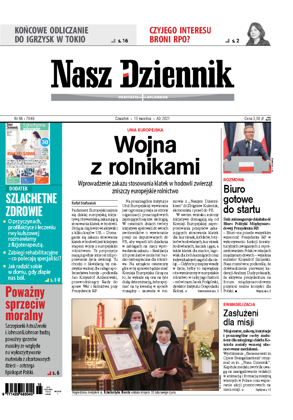 Nasz Dziennik z dnia 15.04.2021 wydanie PDF