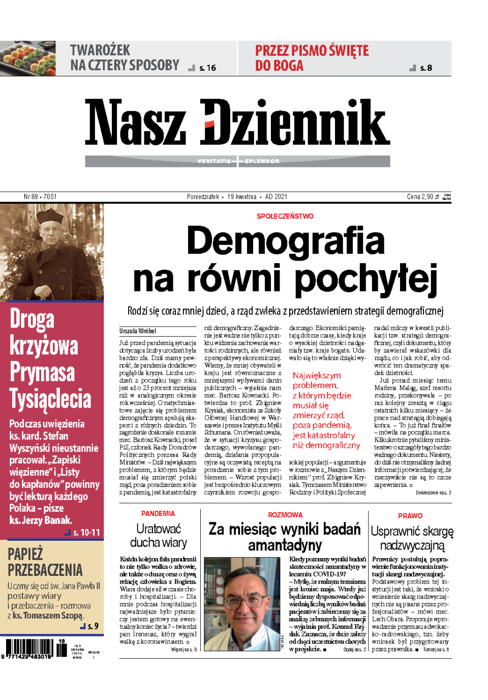 Nasz Dziennik z dnia 19.04.2021 wydanie PDF