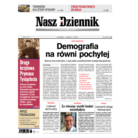 Nasz Dziennik z dnia 19.04.2021 wydanie PDF