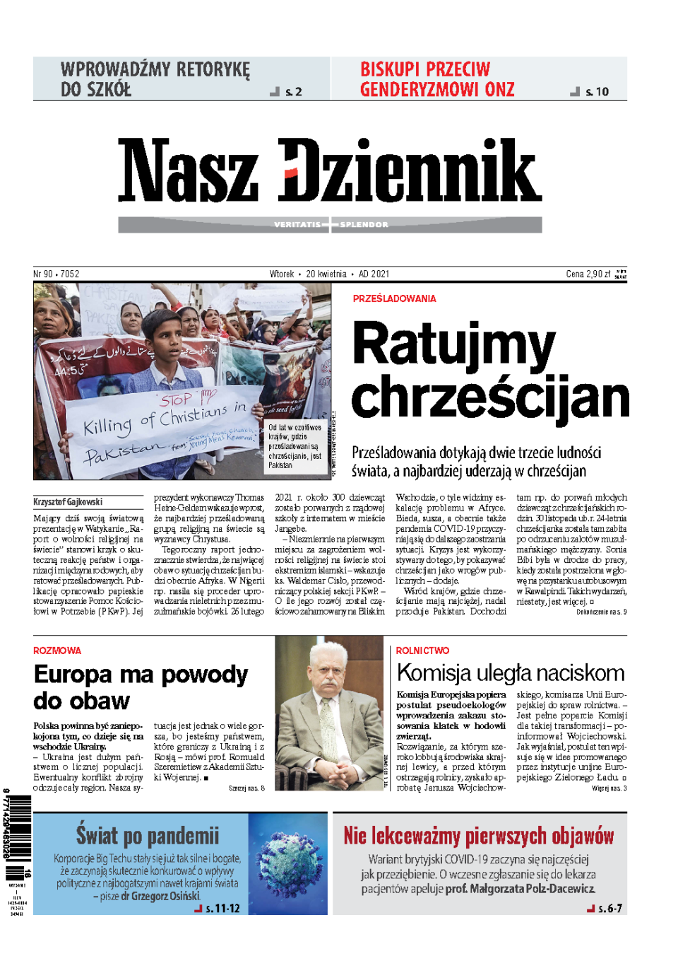 Nasz Dziennik z dnia 20.04.2021 wydanie PDF