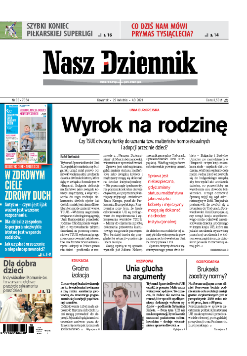 Nasz Dziennik z dnia 22.04.2021 wydanie PDF
