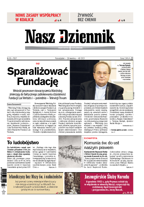 Nasz Dziennik z dnia 26.04.2021 wydanie PDF