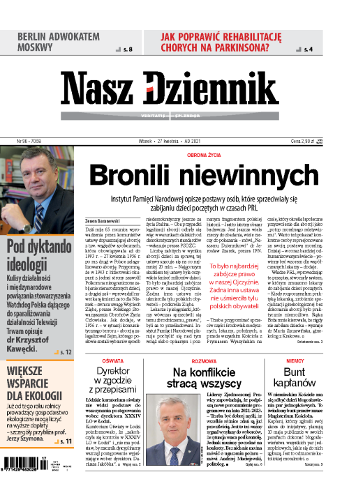Nasz Dziennik z dnia 27.04.2021 wydanie PDF