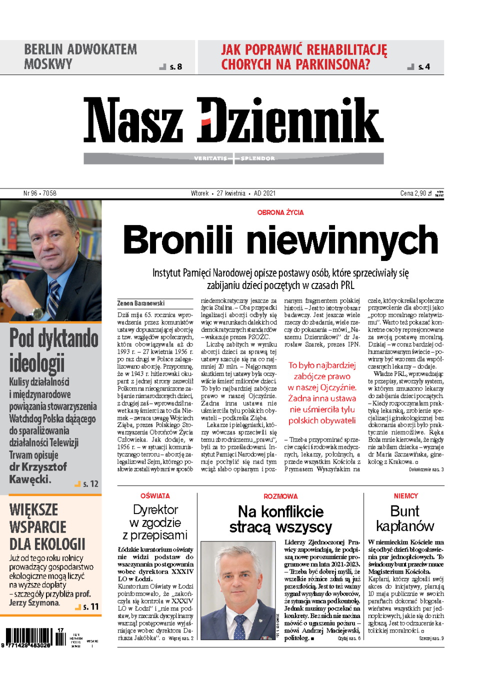 Nasz Dziennik z dnia 27.04.2021 wydanie PDF