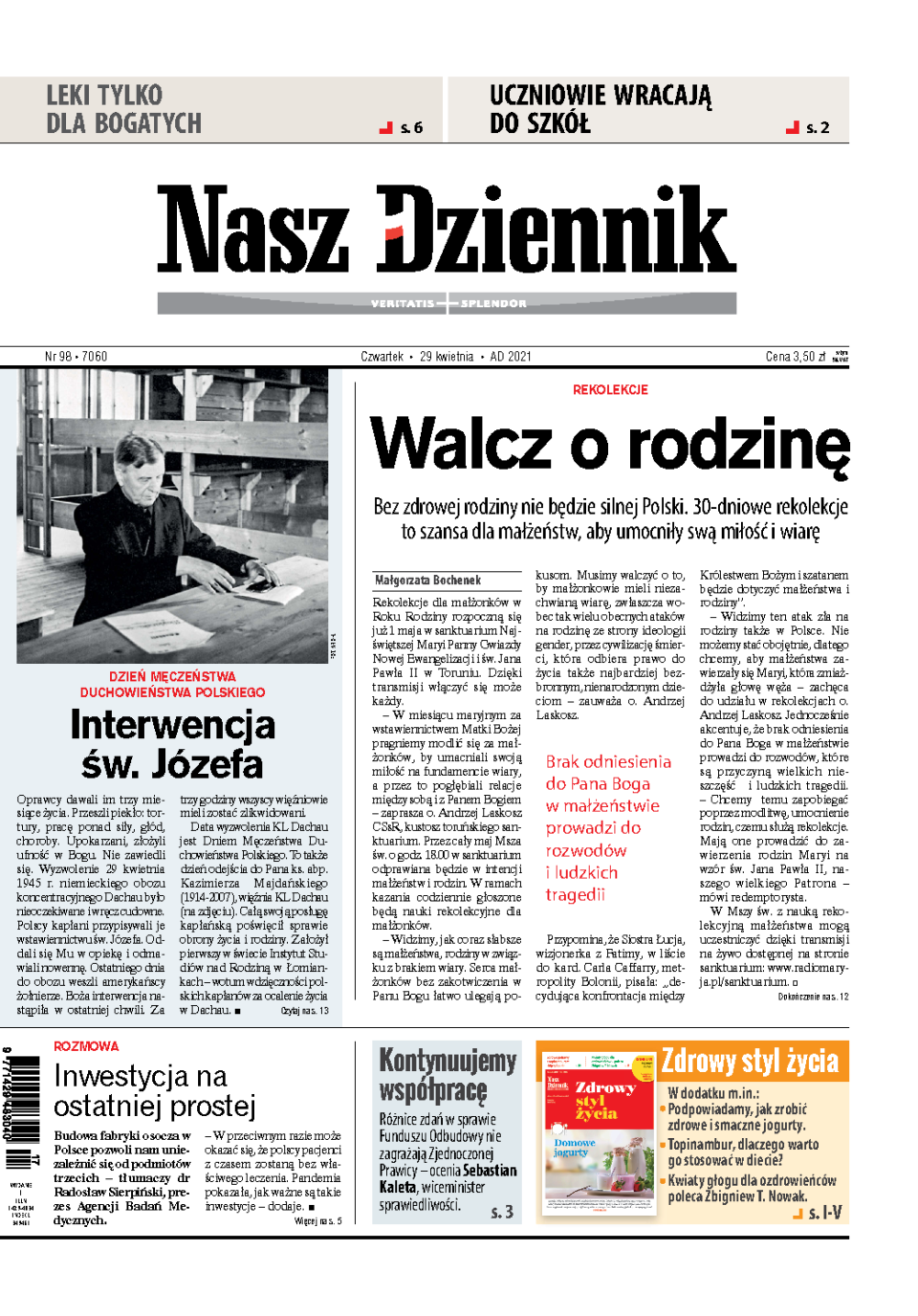 Nasz Dziennik z dnia 29.04.2021 wydanie PDF