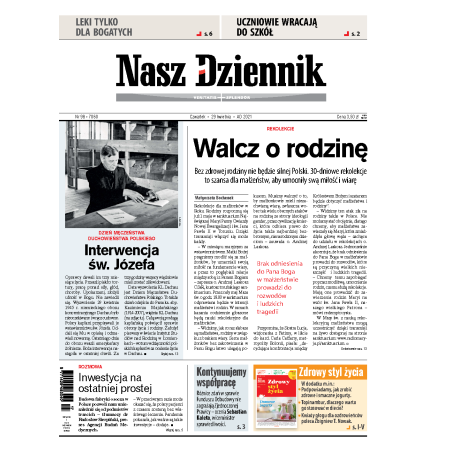Nasz Dziennik z dnia 29.04.2021 wydanie PDF
