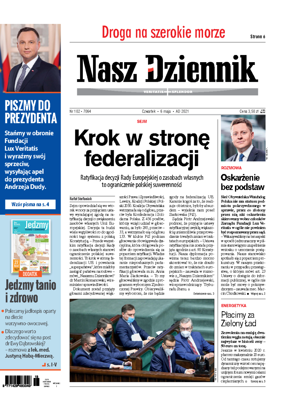 Nasz Dziennik z dnia 06.05.2021 wydanie PDF