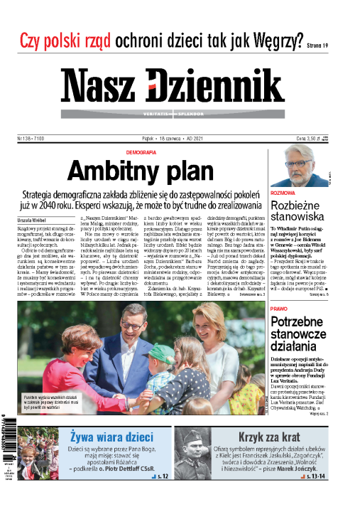 Nasz Dziennik z dnia 18.06.2021 wydanie PDF