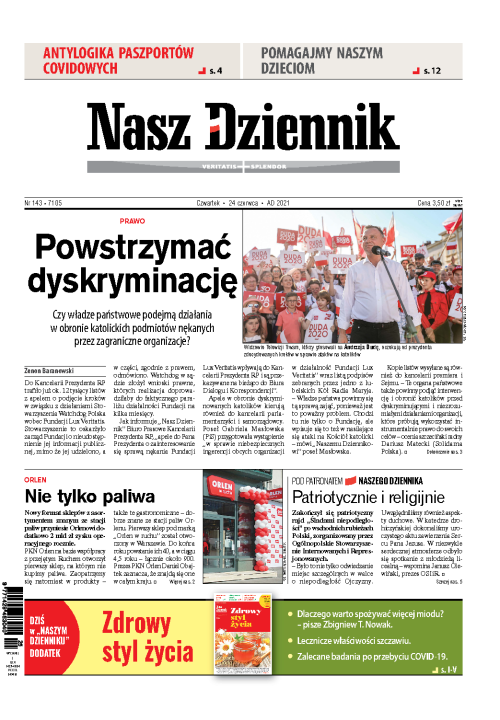 Nasz Dziennik z dnia 24.06.2021 wydanie PDF