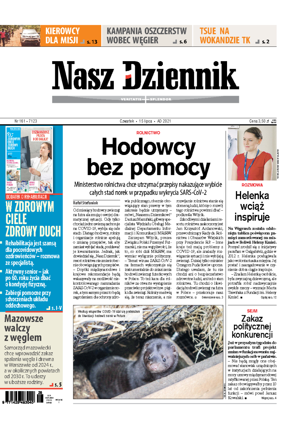 Nasz Dziennik z dnia 15.07.2021 wydanie PDF