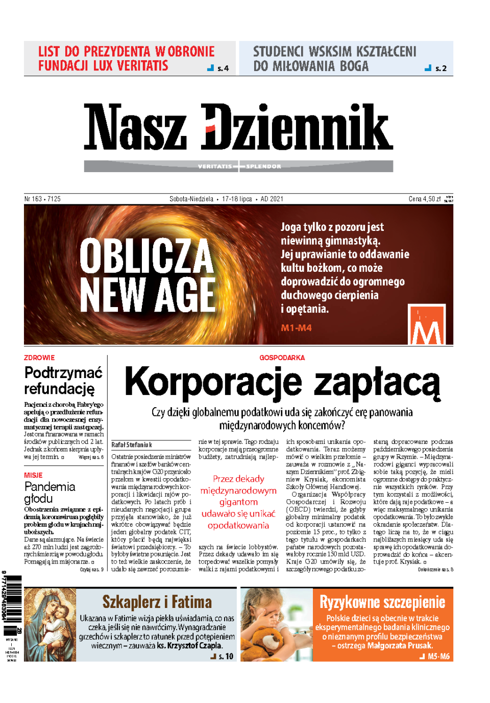 Nasz Dziennik z dnia 17.07.2021 wydanie PDF