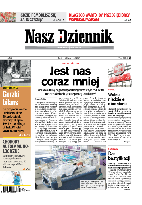 Nasz Dziennik z dnia 28.07.2021 wydanie PDF